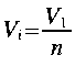 
V_i = frac{V_1}{n}
