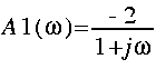 A 1 ( omega ) = frac{-2}{1 + j
omega}