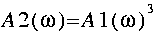 A 2 (omega) = A 1(
omega) ^3