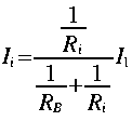 
I_i = frac{frac{1}{R_i}}{frac{1}{R_B} + frac{1}{R_i}} I_1
